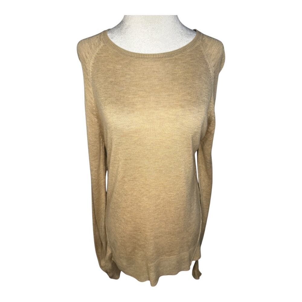ZARA‎ Women's Tan Knit Pullover Sweater Size Small Long Sleeve Casual